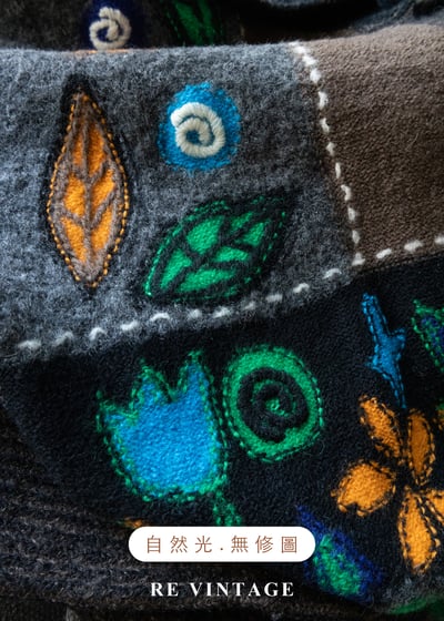 拼貼夢境撞色刺繡針織毛線外套15