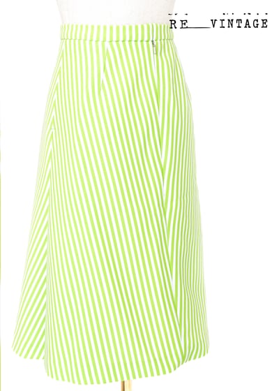 鱷魚の青蘋果綠線條Ａ字裙6