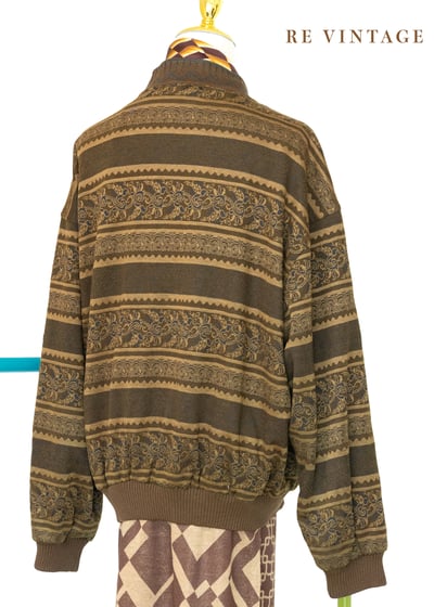 Mustard Yellow Retro print 針織外套7