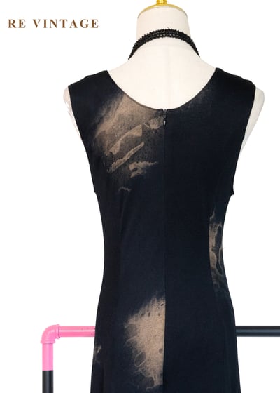 潑墨暈染排釦唯美長洋裝13