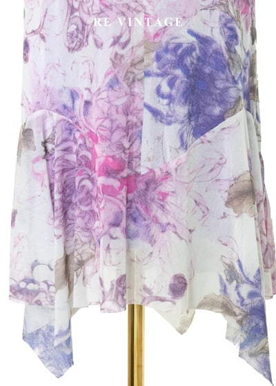 粉紫夢境模糊花卉美裙（27"）9