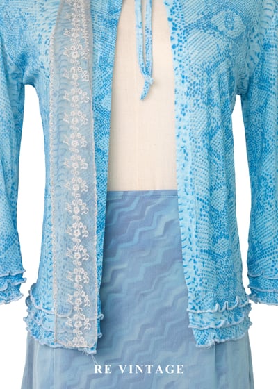 水仙藍蛇紋罩衫上衣10