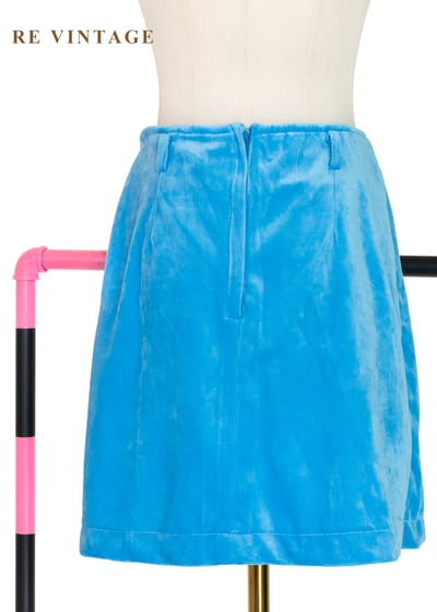 寶石水藍絨布短裙（24"）6