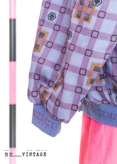 葡萄紫格紋版型一百分夾克外套10