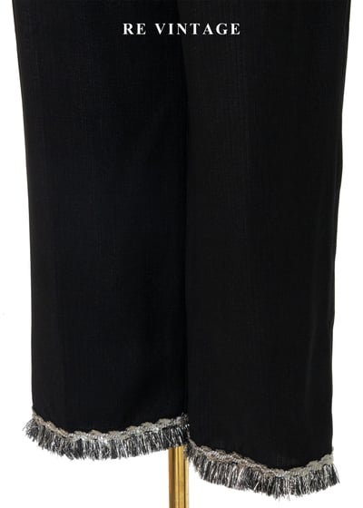 銀光軌跡閃亮流蘇七分褲(26")8