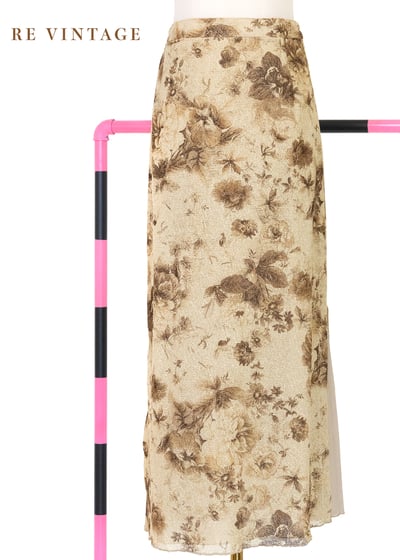套裝長裙 - 棕影花語舊夢長裙（27-30"）1