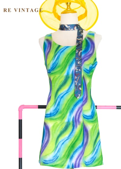 夏日維他命 - 流動撞色迷你洋裝1