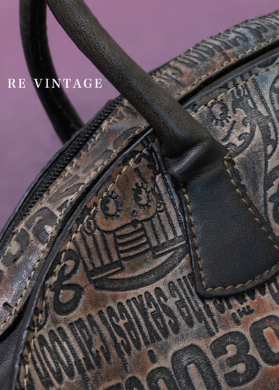 Betty Boop 刷染藍橘色人造皮革包6