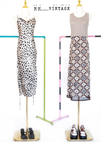 巧克力甜甜菱格高腰長裙2