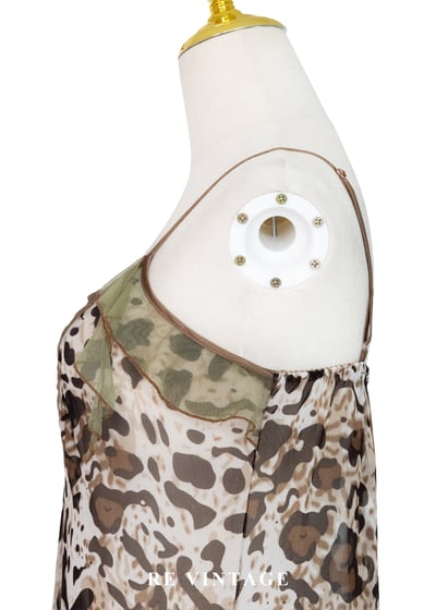 野性秩序 - 甜辣森林荷葉豹紋細肩帶上衣10