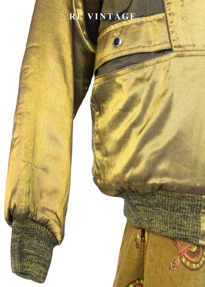 極光戰機 - 金黃橄欖光澤夾克外套6