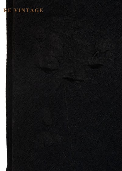 質感單品 - 皺摺之花黑短裙（26-32"）10