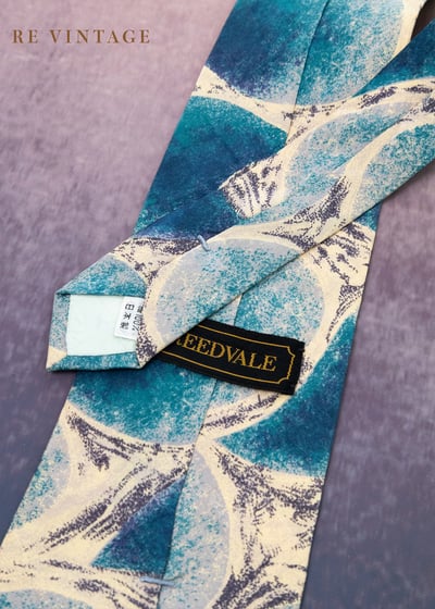 月球水波流動定靛藍色領帶7