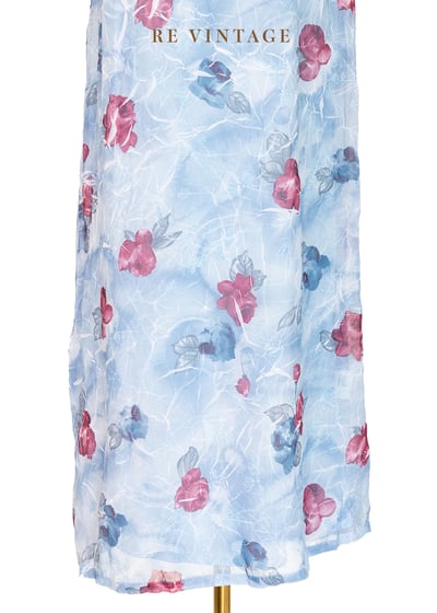 Aqua 水藍的你粉紅的花長洋裝7