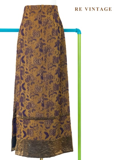 秋日神諭緹花拼接長裙（28"）8