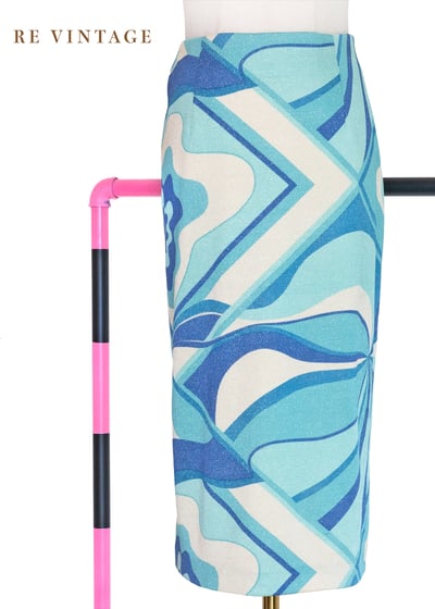 自由流動海洋波紋及膝美裙（26"）1