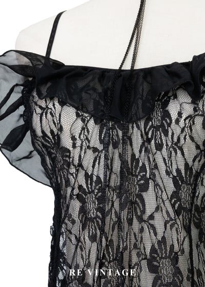 夜裡的黑天鵝蕾絲細肩帶背心7