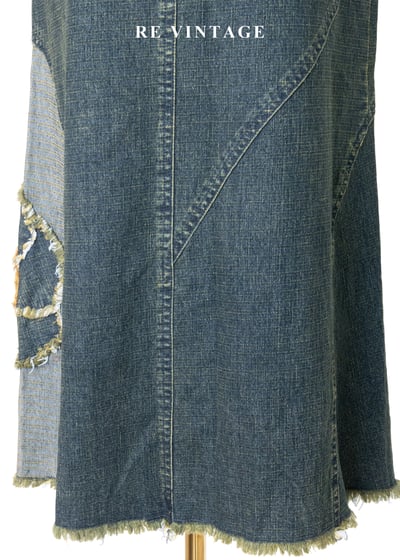 冬日午後一抹陽光一朵小花丹寧裙（27"）10