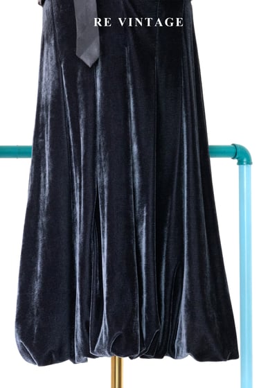 緞面大蝴蝶結絨布泡泡迷你洋裝4