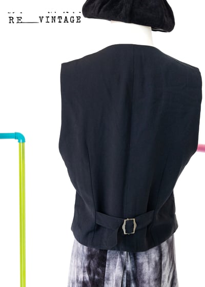 煙灰色斜紋西裝背心6