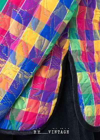 彩虹小格紋旗袍式上衣10