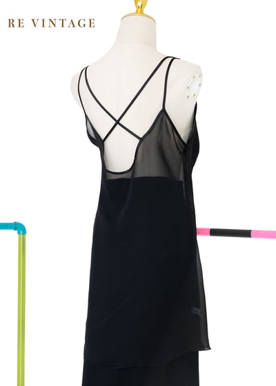 粉色玫瑰秘密黑紗細肩帶背心7