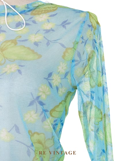 仲夏湖水綠蝴蝶網紗上衣5