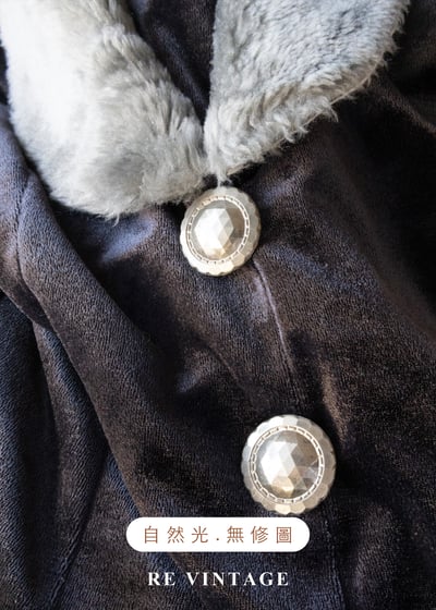 深冬劇場深灰光澤絨布長洋裝17