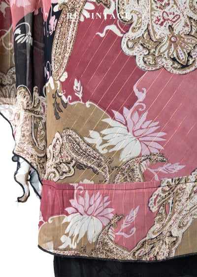 浮世漫遊 - 乾燥玫瑰色圖騰上衣4