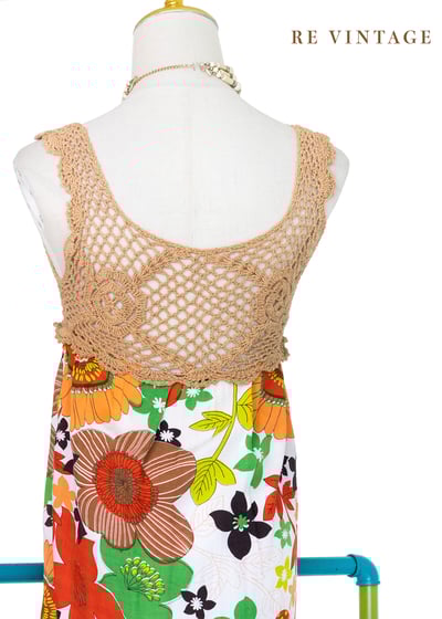 盛夏花朵鉤針花朵迷你洋裝13