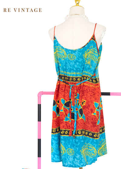 小烏龜の夏日旅行細肩帶洋裝10