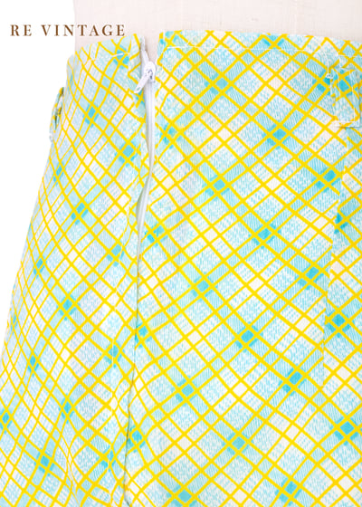 套裝裙子 - 檸檬汽水菱格紋短裙（25"）6