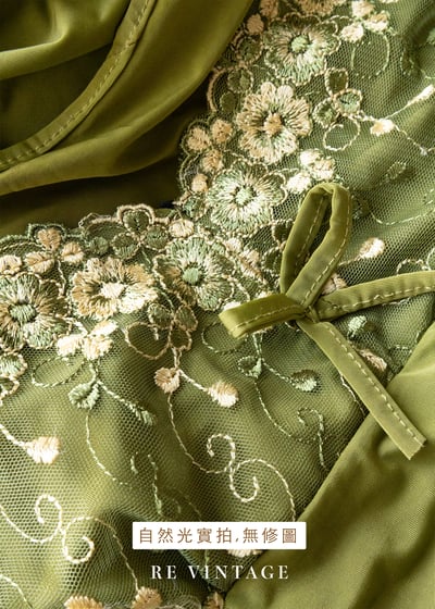 綠豹小花大地溫柔長洋裝18