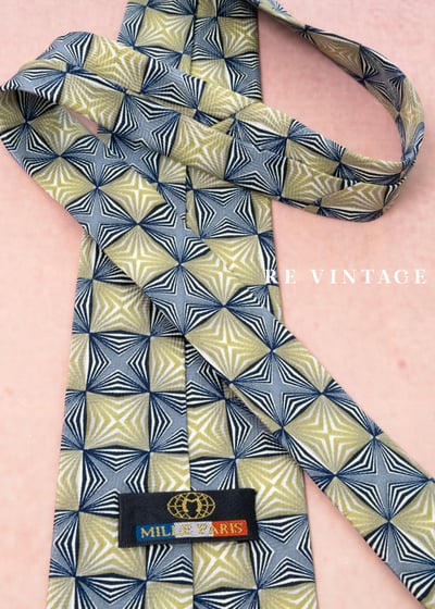 迷幻光線井格領帶8