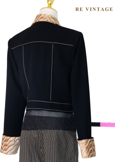 流動黃金黑結構主義上衣短版外套11