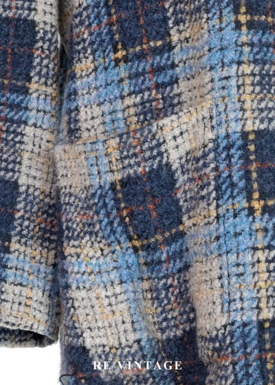 海洋藍系重磅粗花格紋西裝外套5