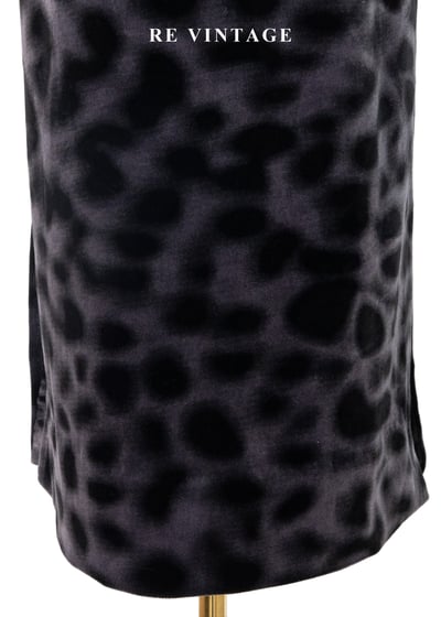 經典獸紋神秘紫灰色絨布長裙（27"）6