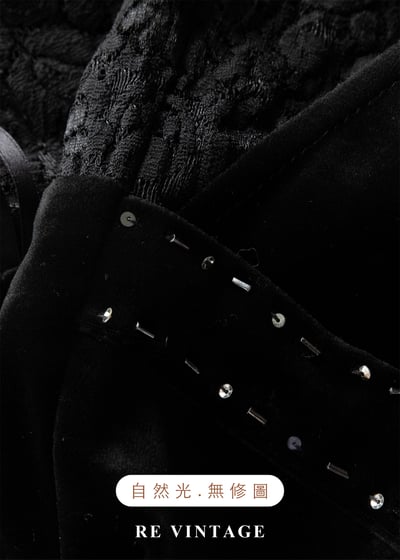 暗黑童話黑絨蕾絲細肩帶洋裝14