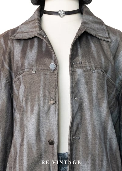 街頭灰霧棕邊界刷色外套4