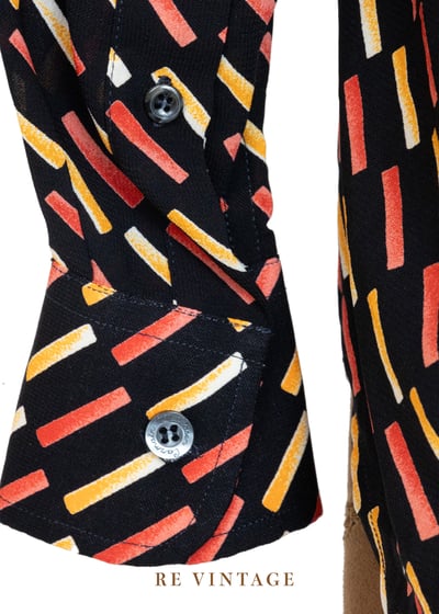 橘黃斜格紋長袖襯衫10