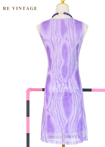 紫霧波紋光影層次網紗洋裝11