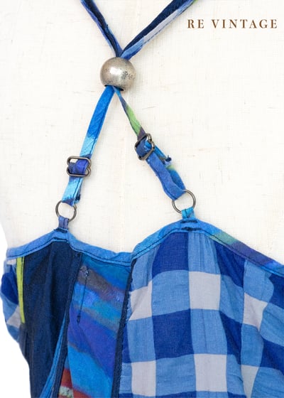 『歐洲寶物 』銀球拼接格紋可愛洋裝15