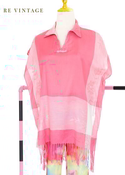 『歐洲寶物』Hot Pink流蘇罩衫1