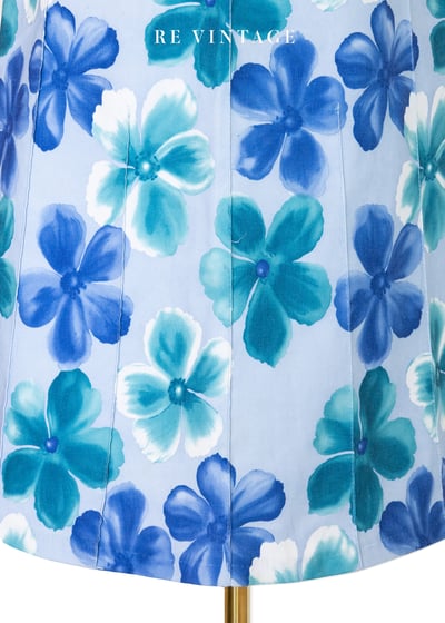 Icy Blue 藍花盛開中長裙（25"）10