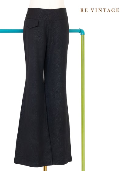 水波漩渦靜中有動黑系喇叭褲1