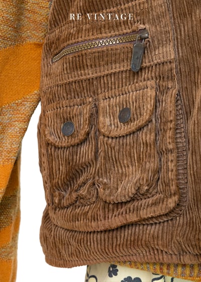 巧克力色燈芯絨帥氣背心9