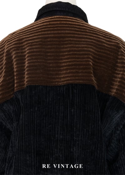 藍黑色森林年輪燈芯絨夾克外套15