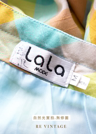 香港製 - 甜蜜方塊糖不規則下擺美裙（26"）10