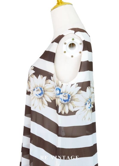 盛夏的影子- 向日葵花園條紋背心7