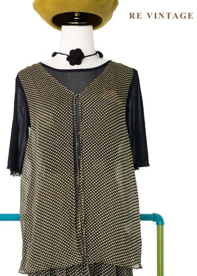 套裝組合 - 法式黃波點背心5